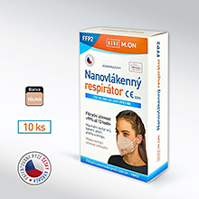 Český antivirový nano respirátor NANO M.ON FFP2 - 10 ks - tělový