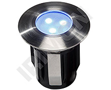 Venkovní zápustné LED svítidlo TECHMAR Alpha - modrá