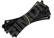 Černé stahovací pásky - 100 ks